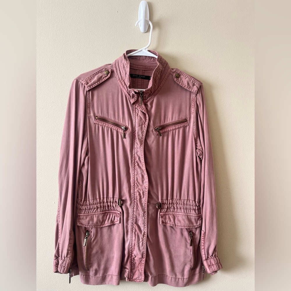 Max Jeans Zippered Utility Jacket